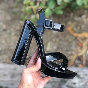 PATEN PLATFORM HEELS
